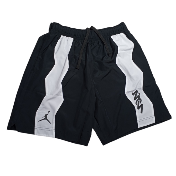 Nike Air Jordan Men's Zion Woven Basketball Shorts Black White DH9713-010 - Picture 1 of 5